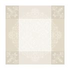 Tablecloth Venezia Ivoire Ivory 69"x69" 100% cotton, , hi-res image number 1