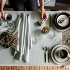 Tablecloth Slow Life re-use Grey 57"x59" 52% Cotton, 45% Recycled Polyester, 3% Other fibres, , hi-res image number 0
