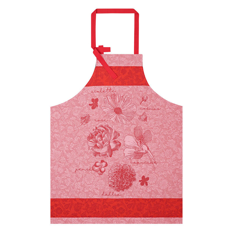 Apron Fleurs &agrave; croquer Flower 35"x38" 100% cotton, , hi-res image number 0