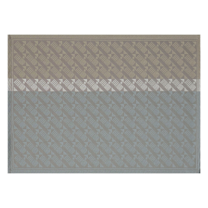 Coated placemat Veine Graphique Grey 20"x14" 100% cotton, , hi-res image number 1