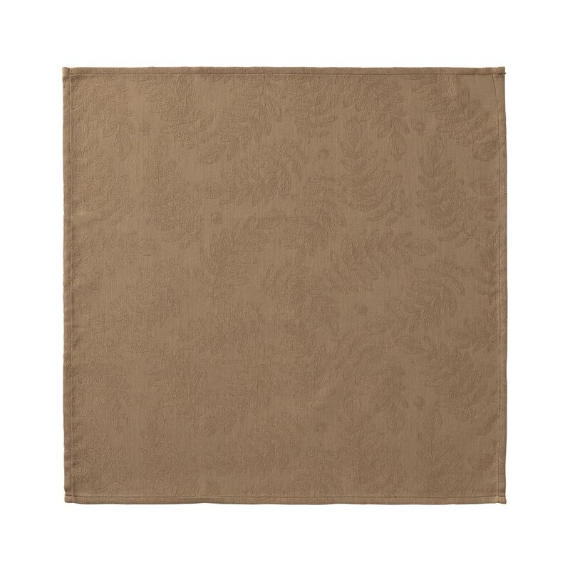 Napkin Vegetal mood Brown 20"x20" 100% cotton, , hi-res image number 1