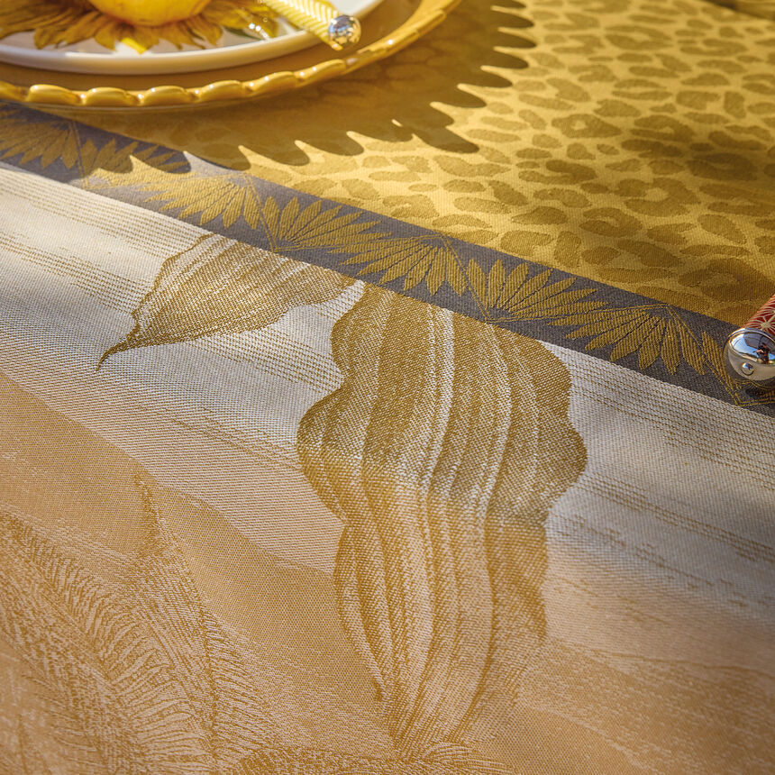 Tablecloth Sinhar&acirc;ja Yellow 175x175 100% cotton, , hi-res image number 3