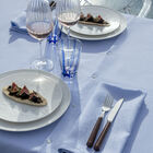 Tablecloth Portofino Pluriel Blue 69"x69" 100% linen, , hi-res image number 1