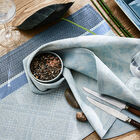 Coated placemat Essentiel Graphique Blue 20"x14" 100% cotton, , hi-res image number 0