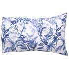 2 Pillowcases Jardin d'eden  Blue 56X84 100% cotton, , hi-res image number 0