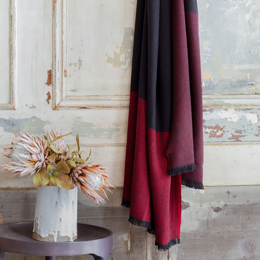 Throws Duo Plum 59"x78" 100% wool, , hi-res image number 1