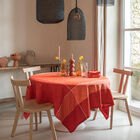Coated tablecloth Voyage Iconique Red 69"x69" 100% cotton, , hi-res image number 0