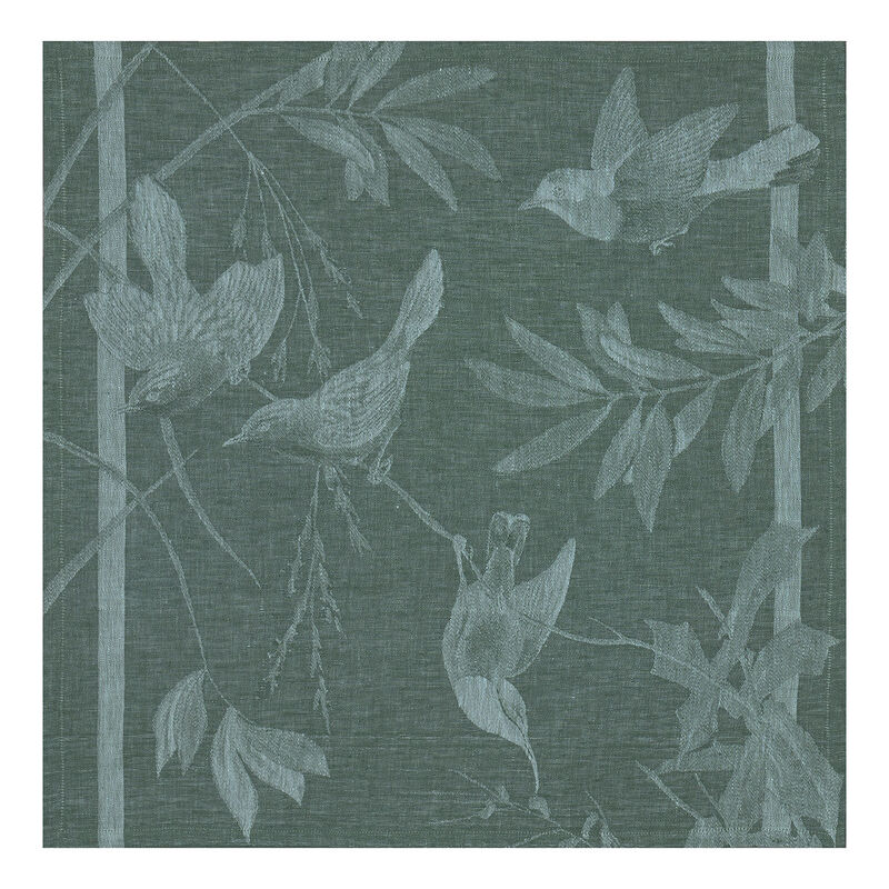 Napkin Volière Green 23"x23" 100% linen, , hi-res image number 0