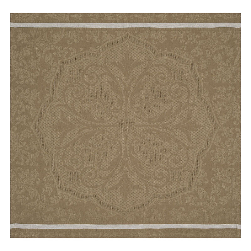 Napkin Armoiries Brown 23"x23" 100% linen, , hi-res image number 0