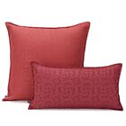 Cushion cover Ottomane Fresque Burgundy 20"x20" 100% linen, , hi-res image number 2