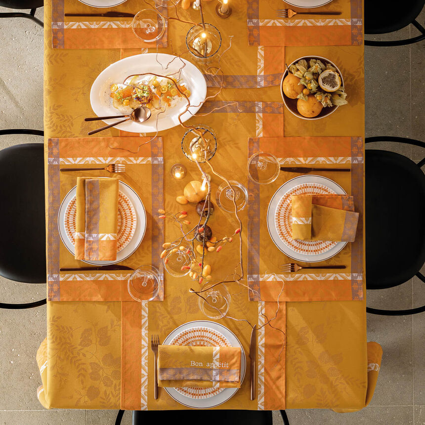 Runner Manor lane Orange 20"x59" 100% cotton, , hi-res image number 2