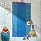 Beach towel Baignade à Socoa Blue 39"x79" 100% cotton, , hi-res image number 0