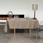 Tablecloth Tivoli Black Pepper 69"x69" 100% linen, , hi-res image number 1