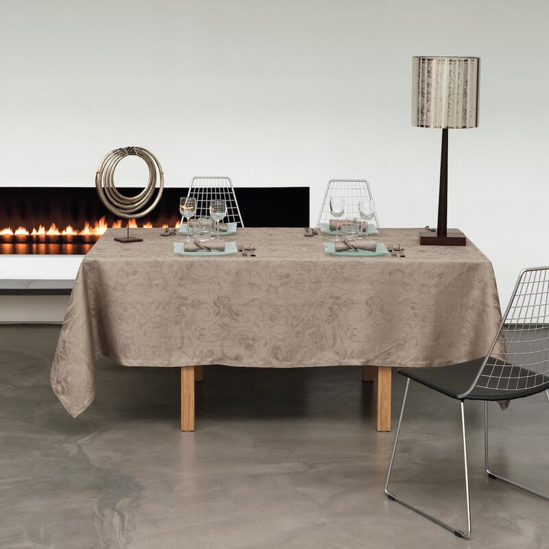 Tablecloth Tivoli Black Pepper 69"x69" 100% linen, , hi-res image number 6