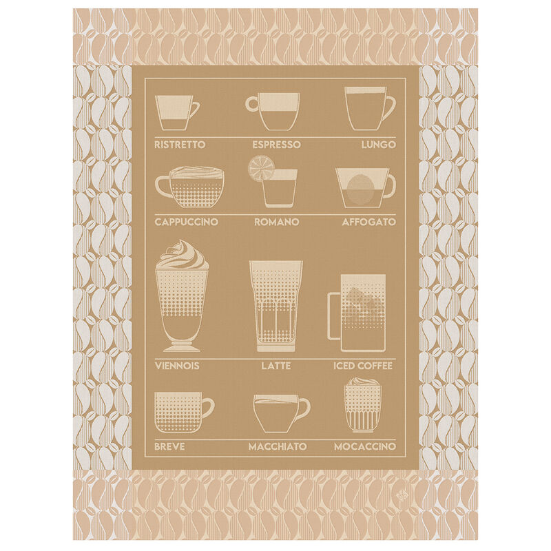 Tea towel Barista Beige 60x80 100% cotton, , hi-res image number 0