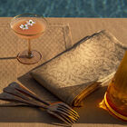Napkin Portofino Fiori Brown 23"x23" 100% linen, , hi-res image number 0