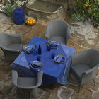 Tablecloth Jardin d'orient Blue 59"x86" 100% linen, , hi-res image number 1