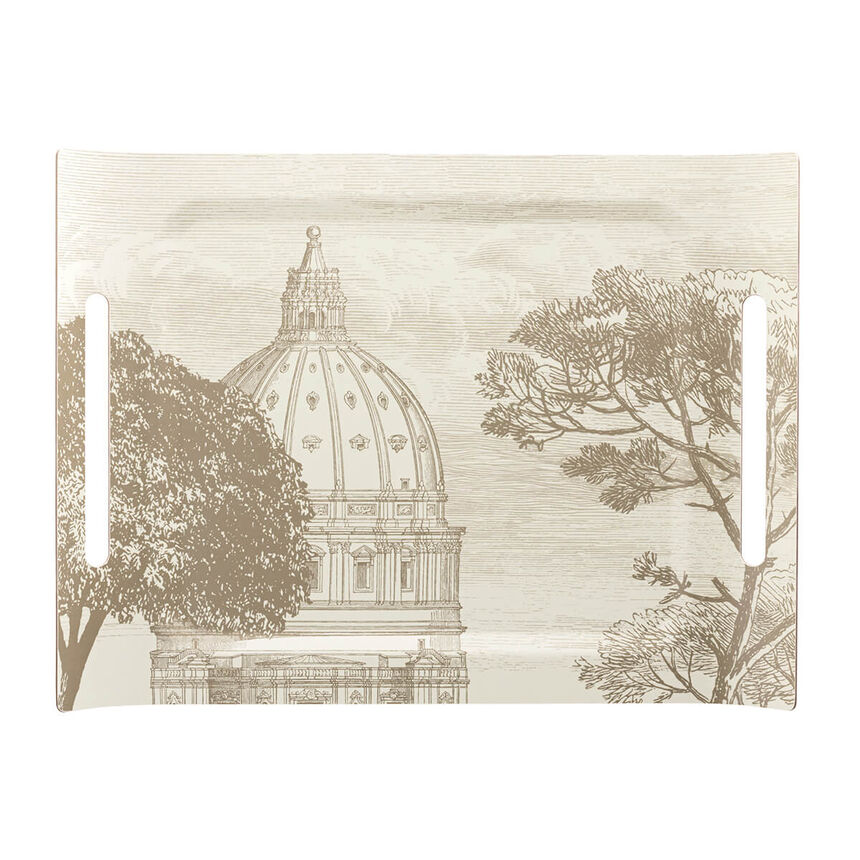 Tray Symphonie Beige 23"x17" 100% Wood, , hi-res image number 1