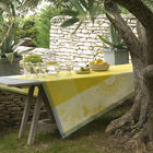 Tablecloth Jardin d'orient Yellow 59"x59" 100% linen, , hi-res image number 0