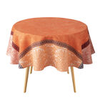 Tablecloth Escapade Tropicale Orange 47"x47" 100% linen, , hi-res image number 1