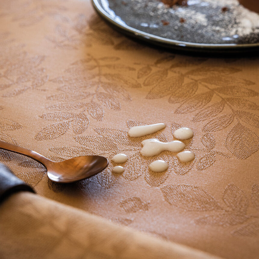 Coated placemat Vegetal mood Brown 20"x14" 100% cotton, , hi-res image number 3