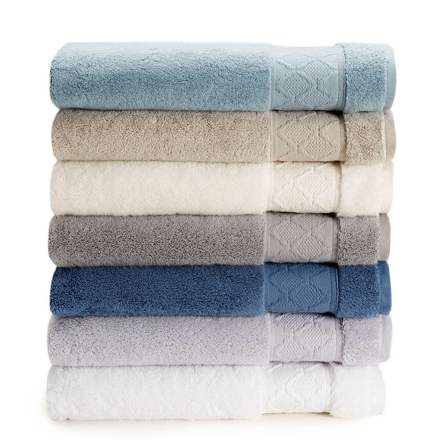 Washcloth Caresse Blue Ice 12"x12" 100% cotton, , hi-res image number 0