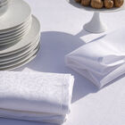 Napkin Portofino White 23"x23" 100% linen, , hi-res image number 0