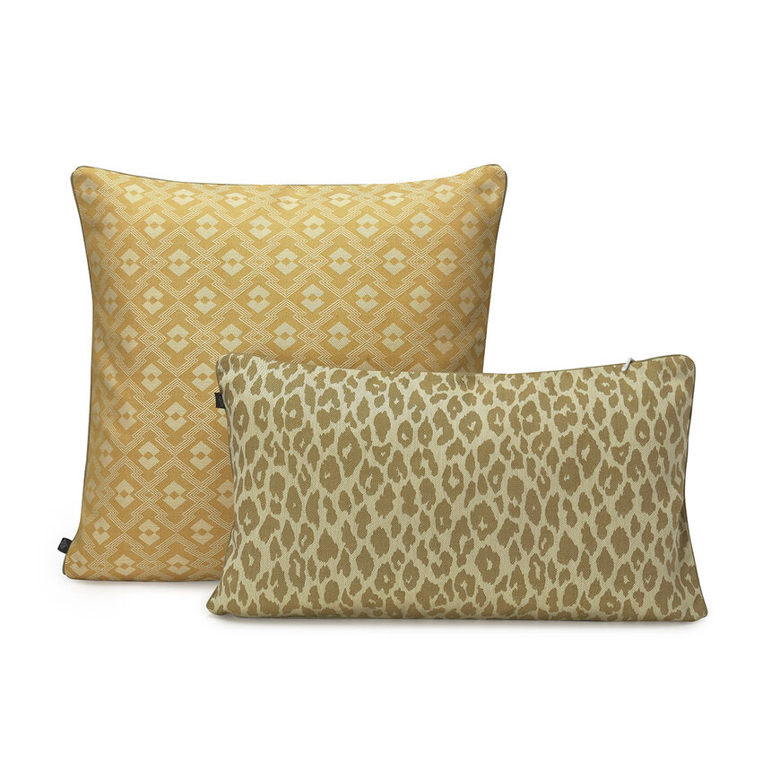 Cushion cover Nature Sauvage Yellow 20"x12" 100% cotton, , hi-res image number 5
