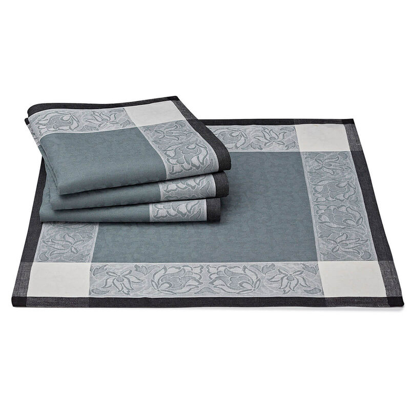 Napkin Ottomane Slate 23"x23" 100% linen, , hi-res image number 0