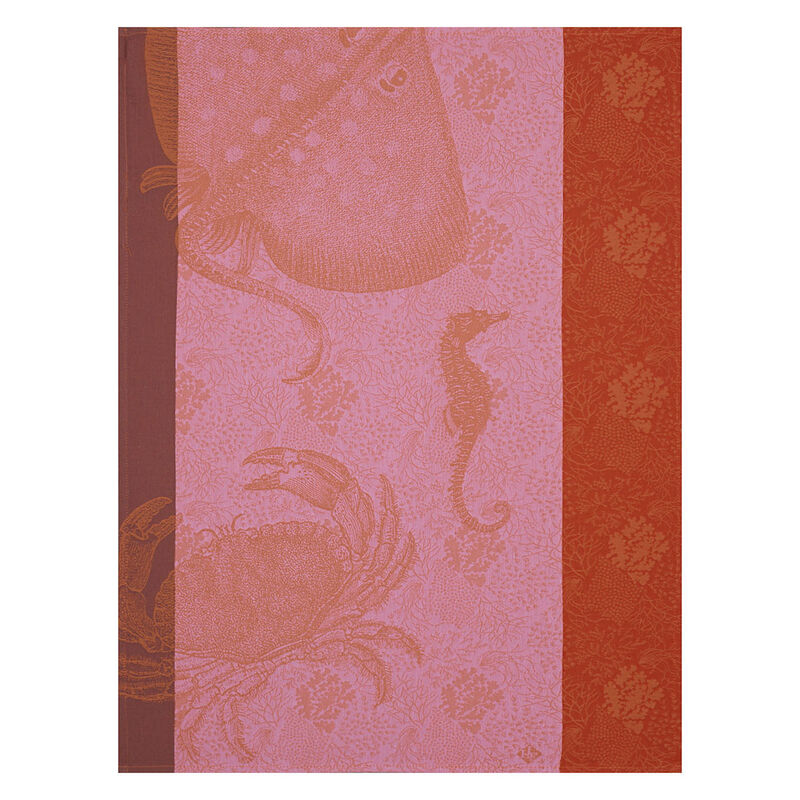 Tea towel Fonds marins crabe Anemone 60x80 100% cotton, , hi-res image number 0