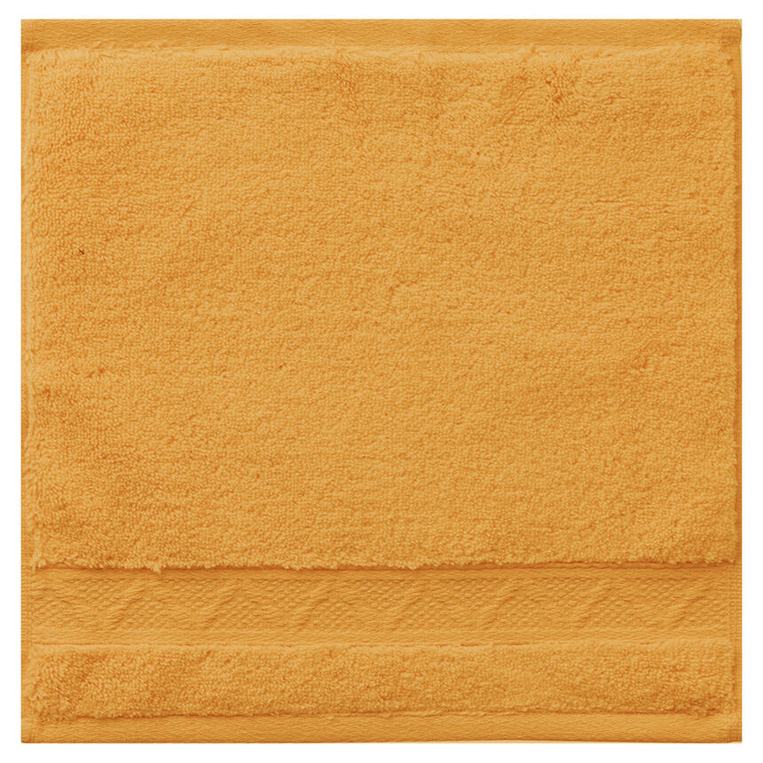 Washcloth Caresse Yellow 12"x12" 100% cotton, , hi-res image number 0