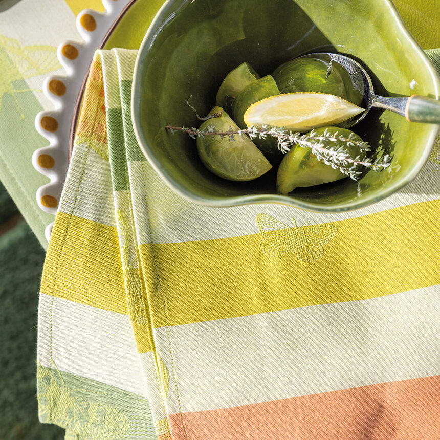 Napkin Bal des papillons Yellow 50x50 100% cotton, , hi-res image number 5