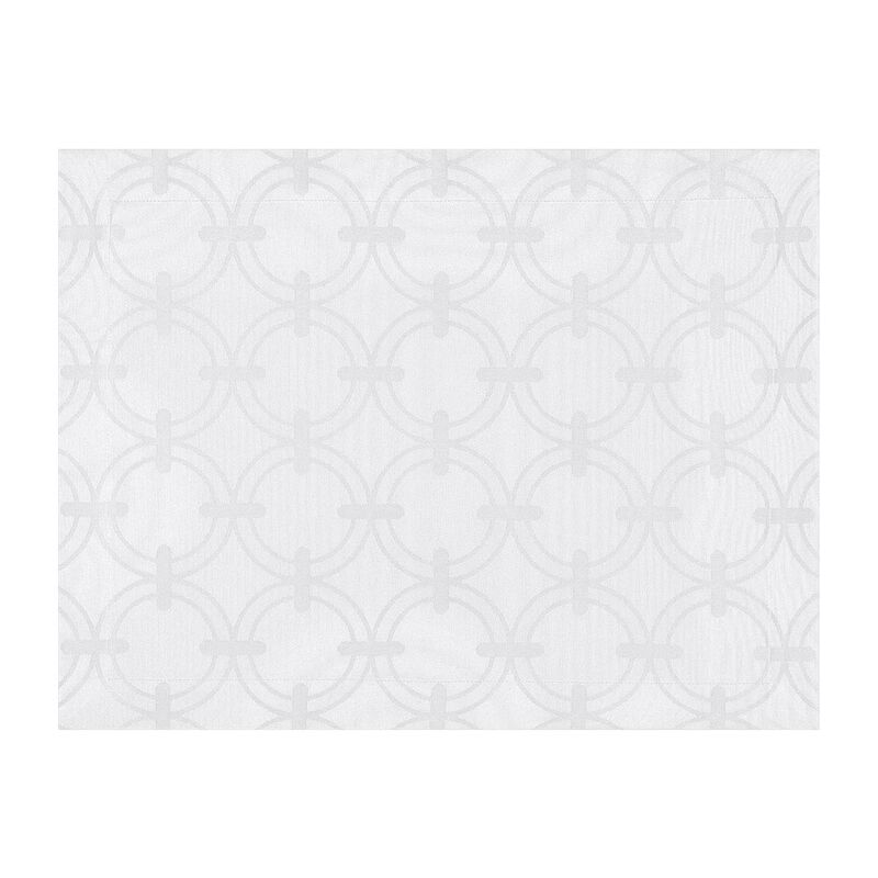 Placemat Anneaux White 14"x19" 100% cotton, , hi-res image number 1