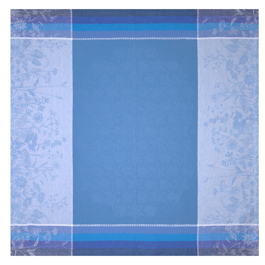 Nappe Instant Bucolique Bleuet 175x175 100% lin, , hi-res image number 1