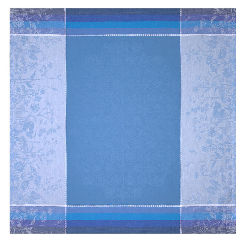 Tablecloth Instant Bucolique Blue 69"x69" 100% linen, , hi-res image number 1
