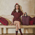 Hand-carried bag Pivoine Burgundy, , hi-res image number 7