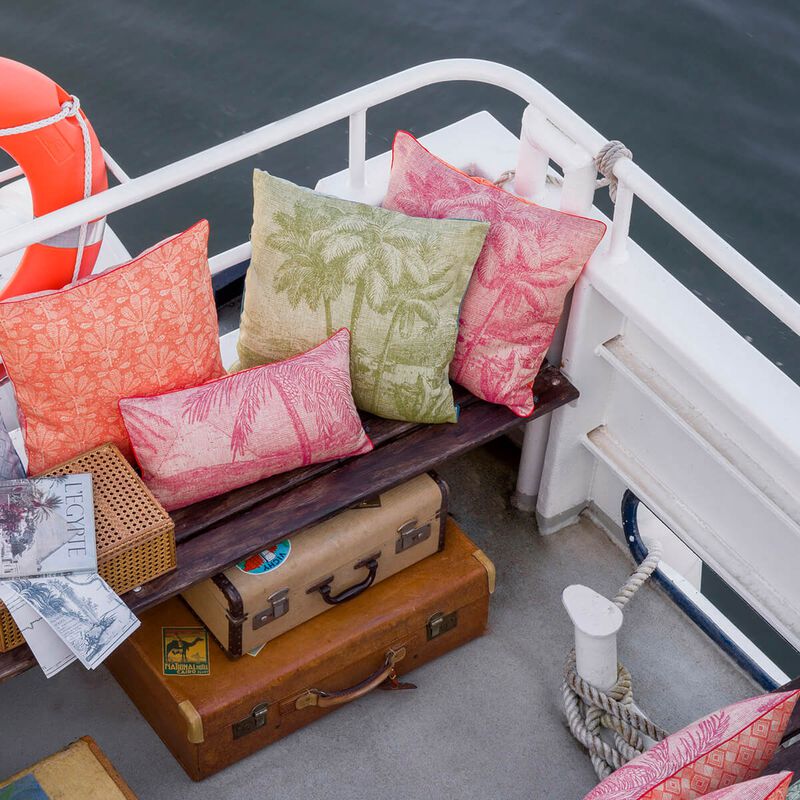 Cushion cover Croisière sur le Nil Orchid 50x50 100% linen, , hi-res image number 0