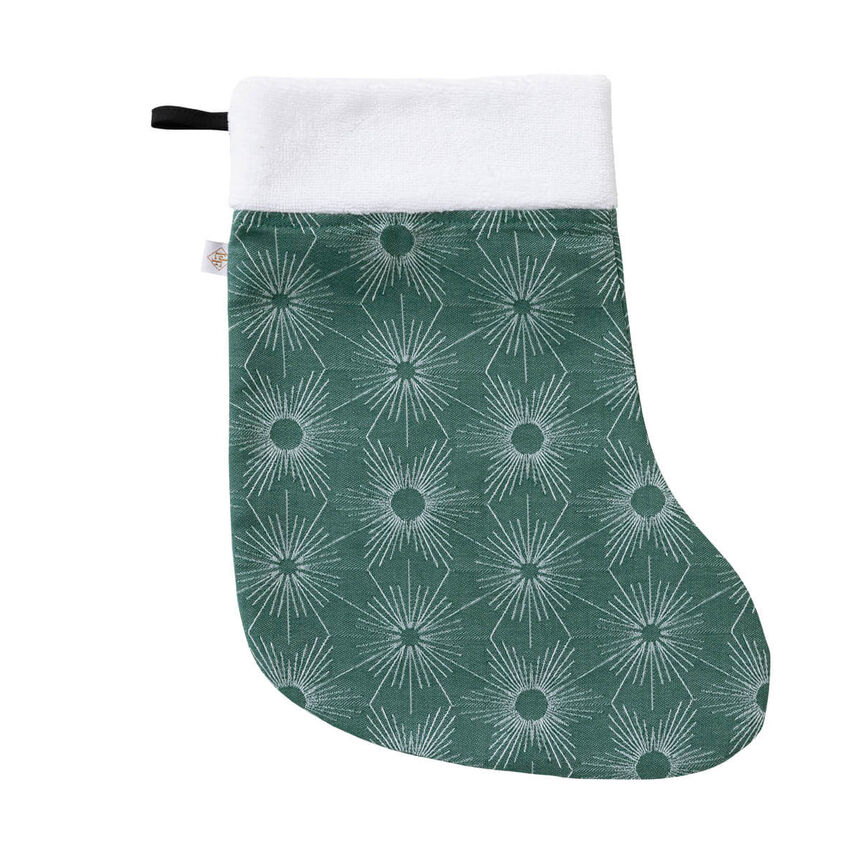Chaussette de no&euml;l Sous les &eacute;toiles Gui Taille unique 100% coton, longues fibres, , hi-res image number 1