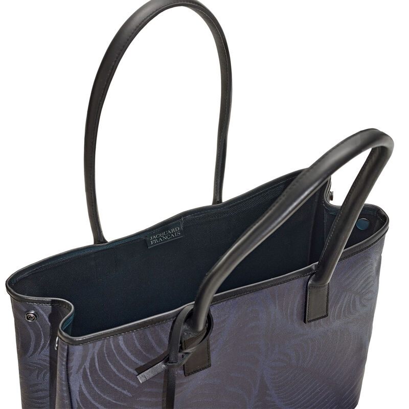 Shoulder bag Palme Blue 100% cotton, acrylic coating. Garnish: Cattle leather, , hi-res image number 2