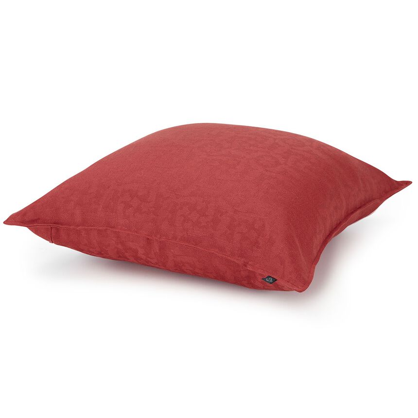 Cushion cover Ottomane Fresque Burgundy 20"x20" 100% linen, , hi-res image number 3