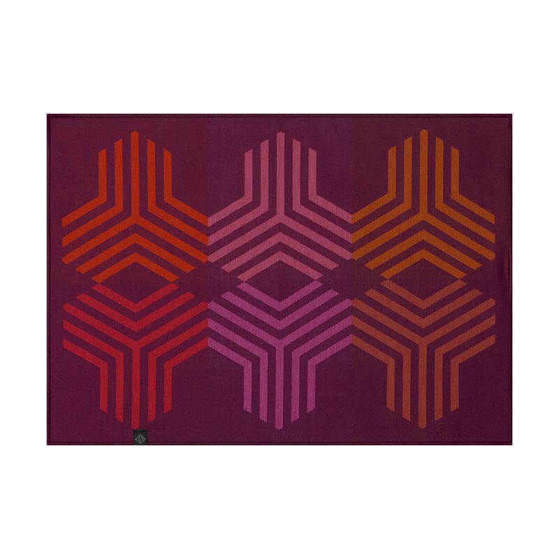 Placemat Kaléidoscope Fusion purple 20"x14" 100% cotton, , hi-res image number 1
