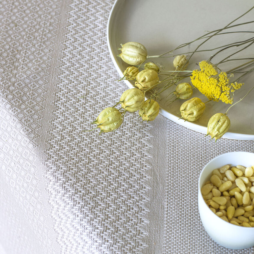 Nappe Slow Life Sesame 150x220 89% coton / 11% lin, , hi-res image number 3