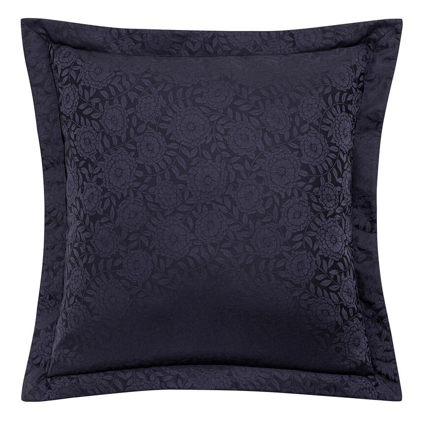 Pillowcase Flora Dark blue  100% cotton, , hi-res