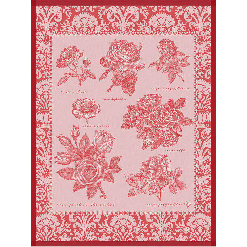 Tea towel Mumbai Pink 24"x31" 100% cotton, , hi-res image number 0