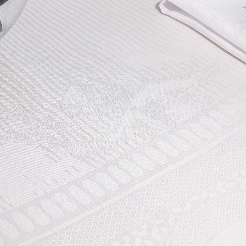 Tablecloth Évasion Céleste White 69"x69" 100% linen, , hi-res image number 1