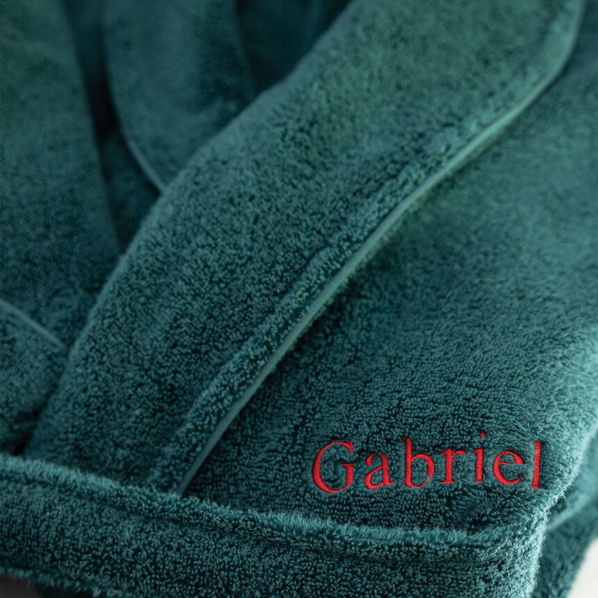Robe Caresse Dark green L 100% cotton, , hi-res image number 2