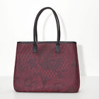 Shoulder bag Pivoine Burgundy  100% cotton, acrylic coating. Garnish: Cattle leather, , hi-res image number 3