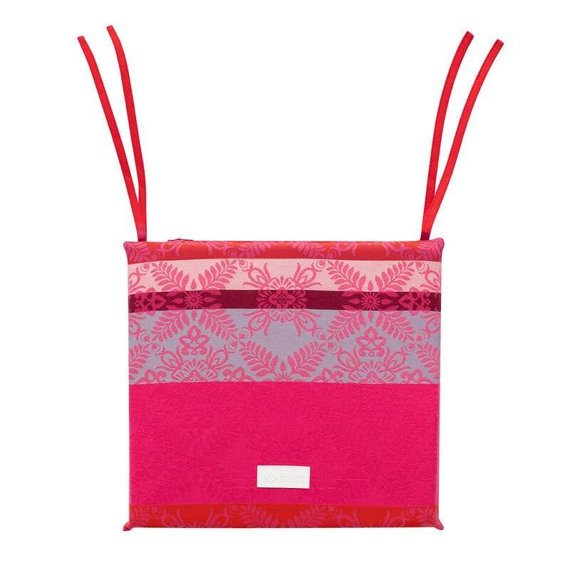 Chair cushion Mumbai Pink 16"x16" 100% cotton, , hi-res image number 0