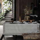 Tablecloth Empreintes Black 59"x59" 100% cotton, , hi-res image number 1