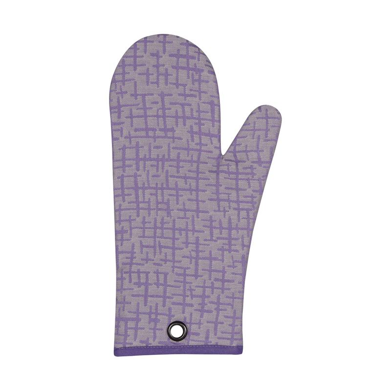 Oven gauntlet Urban jungle Purple Unique size 100% cotton, , hi-res image number 0